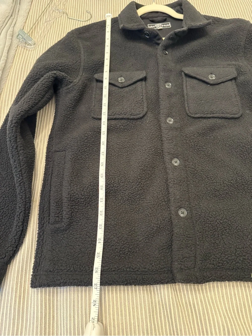 USA Palm Men's Summit Sherpa Shacket Jacket Black Size L